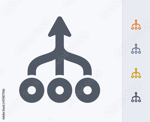 Merged Arrows - Carbon Icons. A professional, pixel-perfect icon designed on a 32x32 pixel grid and redesigned on a 16x16 pixel grid for very small sizes.