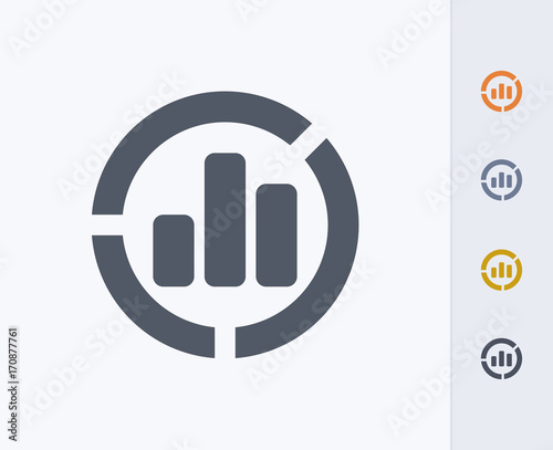 Segmented Statistics - Carbon Icons. A professional, pixel-perfect icon designed on a 32x32 pixel grid and redesigned on a 16x16 pixel grid for very small sizes.