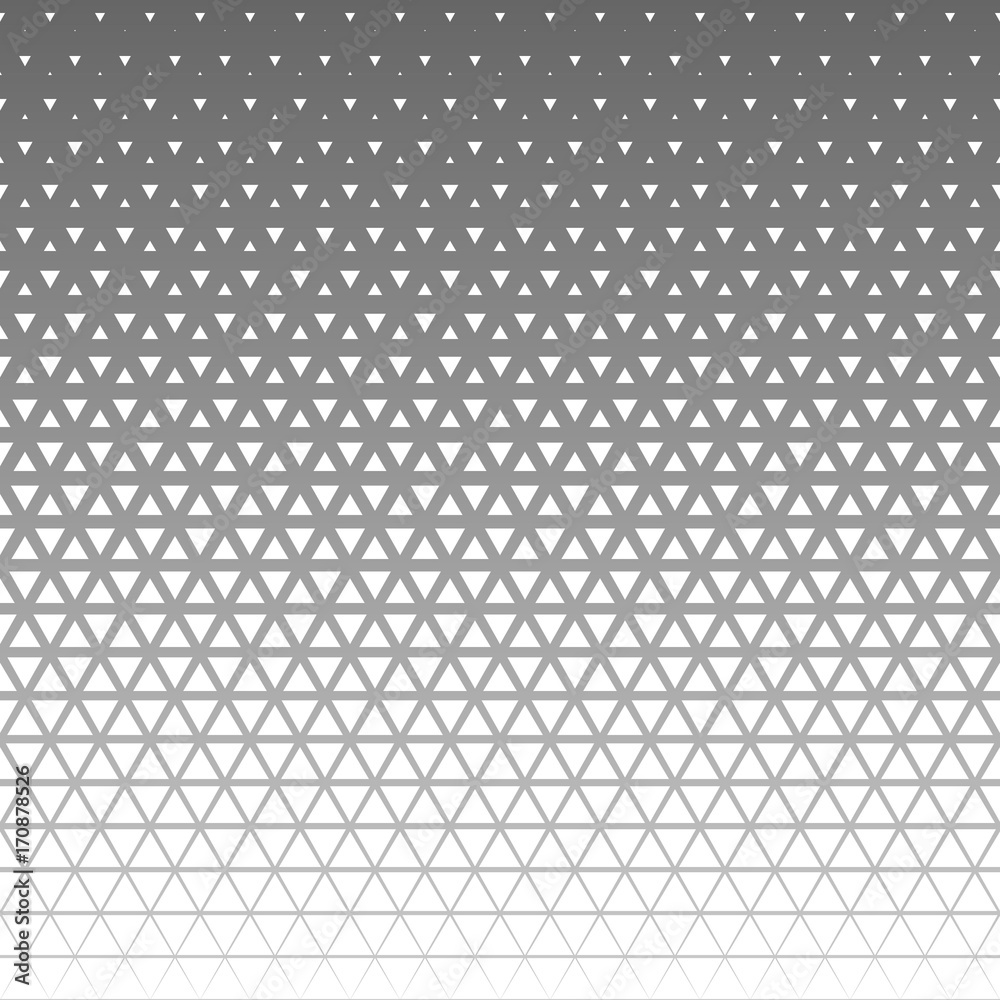 Abstract geometric vector, hipster fashion design print, halftone triangle pattern. 