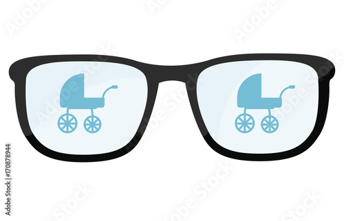 Brillengläser mit Babywagen