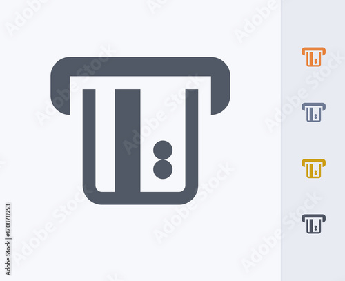 Credit Card Insert - Carbon Icons. A professional, pixel-perfect icon designed on a 32x32 pixel grid and redesigned on a 16x16 pixel grid for very small sizes.