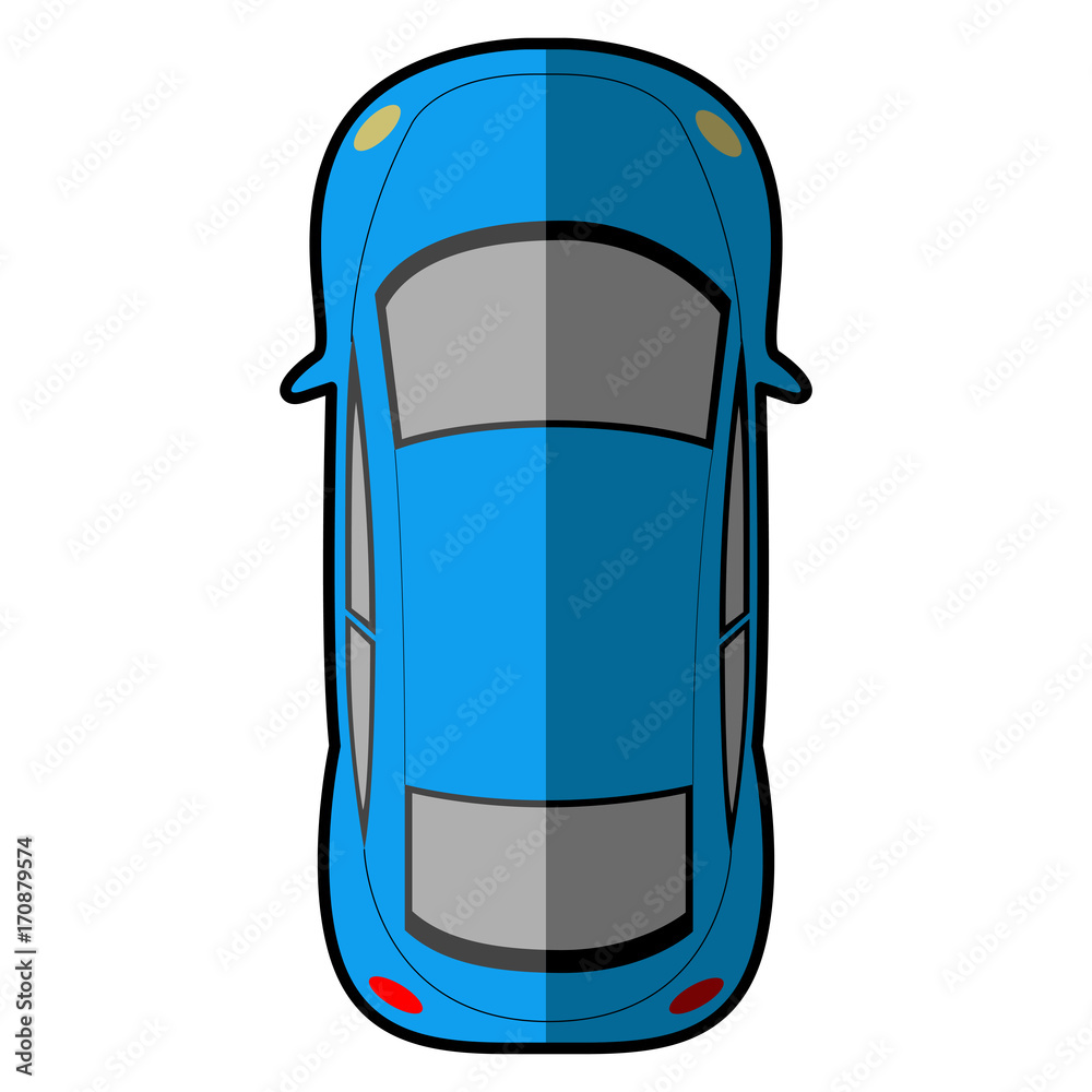 Top view of a car Top view of a car