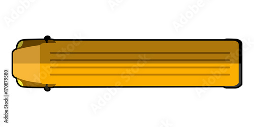 Top view of a school bus