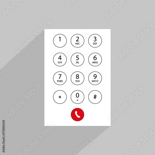 abstract flat user interface keypad