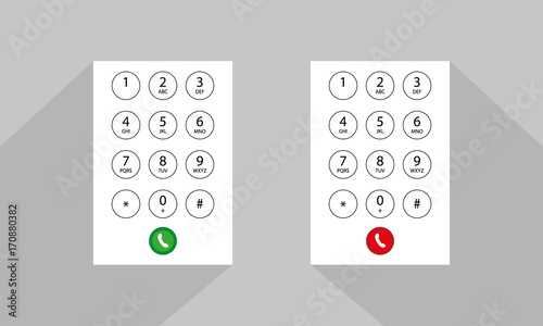 abstract flat user interface keypad