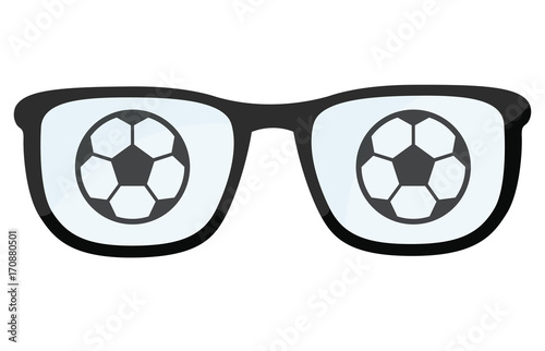 Brillengläser mit Fußball