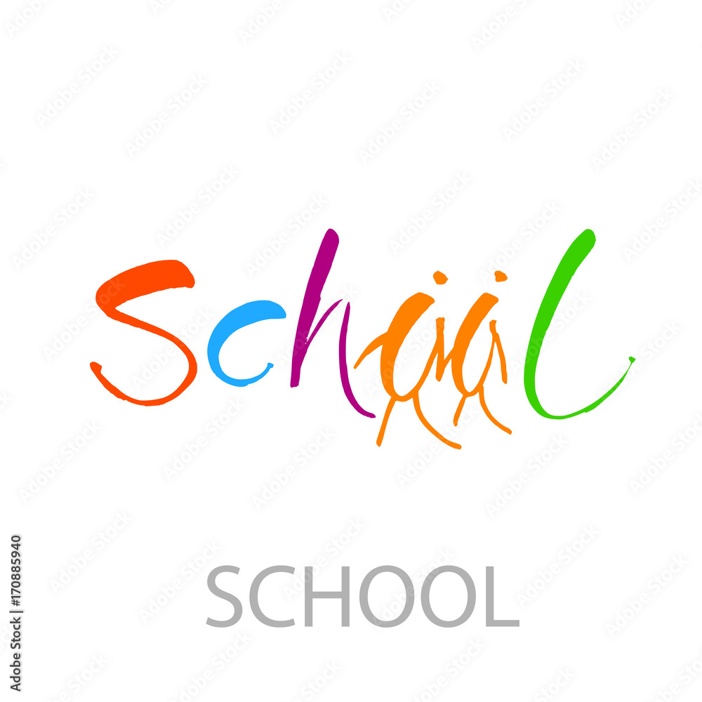 Fototapeta premium school lettering template