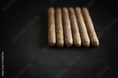 cigar on black background