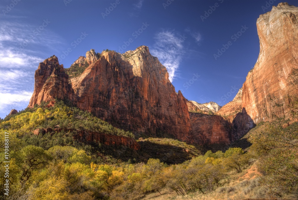 Sandstone Cliffs of Zion Canyon