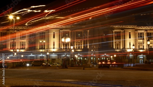 Canvas Print Penn station at night in Baltimore