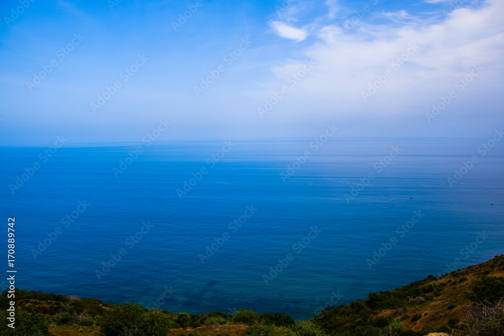 A wonderful view of the mediterranean sea A wonderful view of the mediterranean sea