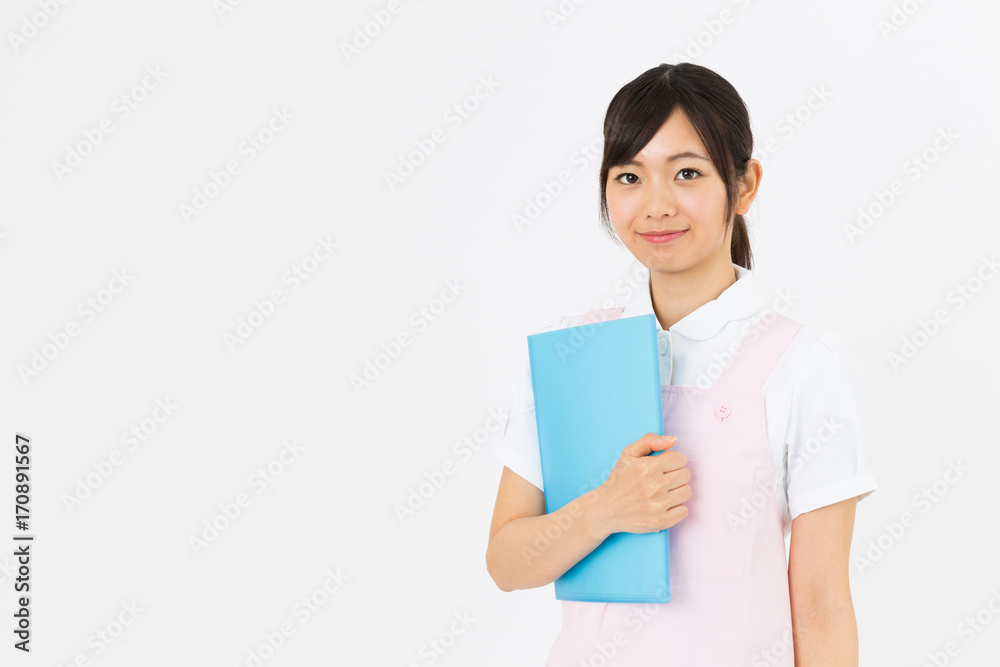 portrait of asian nurse isolated on white background portrait of asian nurse isolated on white background