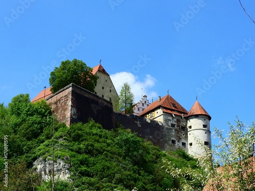 schloss hellenstein, heidenheim, architektur, bauwerk, alt, himmel, blau, festung, emporragend