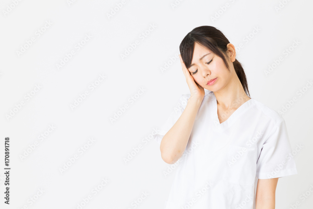 portrait of asian nurse isolated on white background portrait of asian nurse isolated on white background