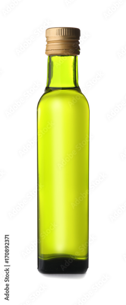 Bottle with olive oil on white background Bottle with olive oil on white background