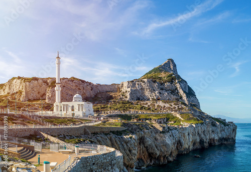 Europa Point and Ibrahim-al-Ibrahim Mosque in Gibraltar photo