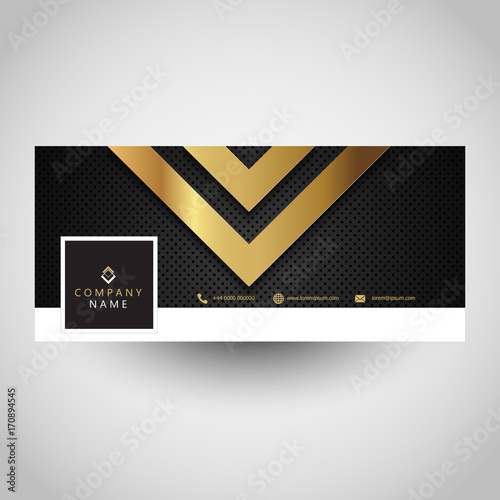 Social media cover with metallic design