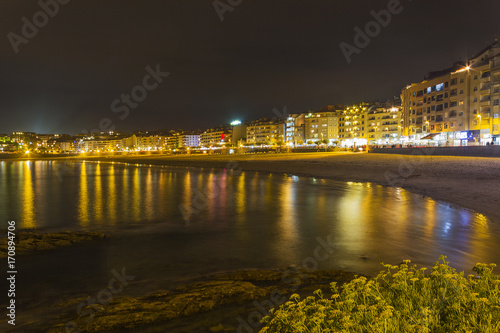 Silgar beach at night photo