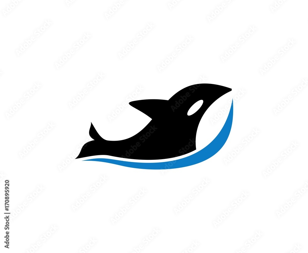 Obraz premium Whale logo