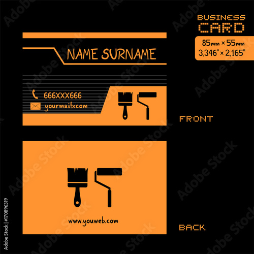 business card for painter worker