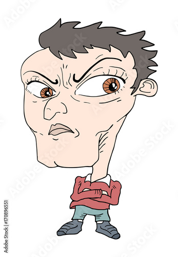 caricature of angry man