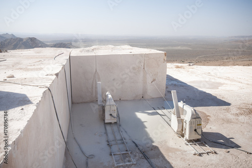 marble quarry in Hajar mountains, Oman photo