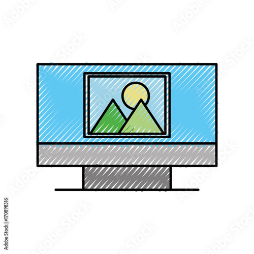 computer picture screen device technology wireless vector illustration