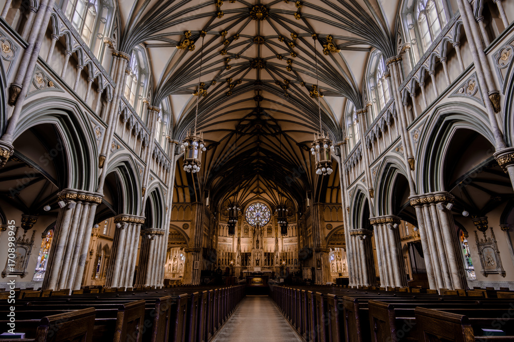 Inside Basilica Cathedral Saint-Dunstan at Charlottetown, Prince Edward Island