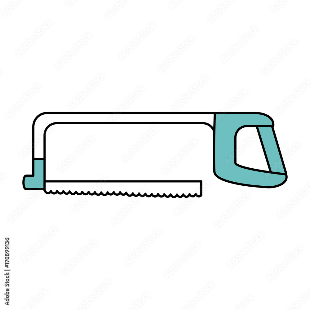 hack saw tool icon image vector illustration design
