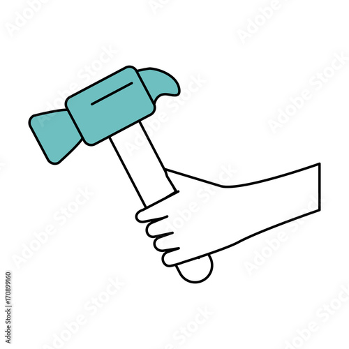 hammer tool icon image vector illustration design