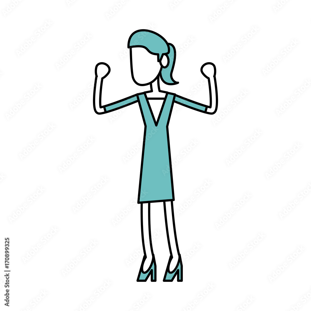 business woman cartoon icon image vector illustration design