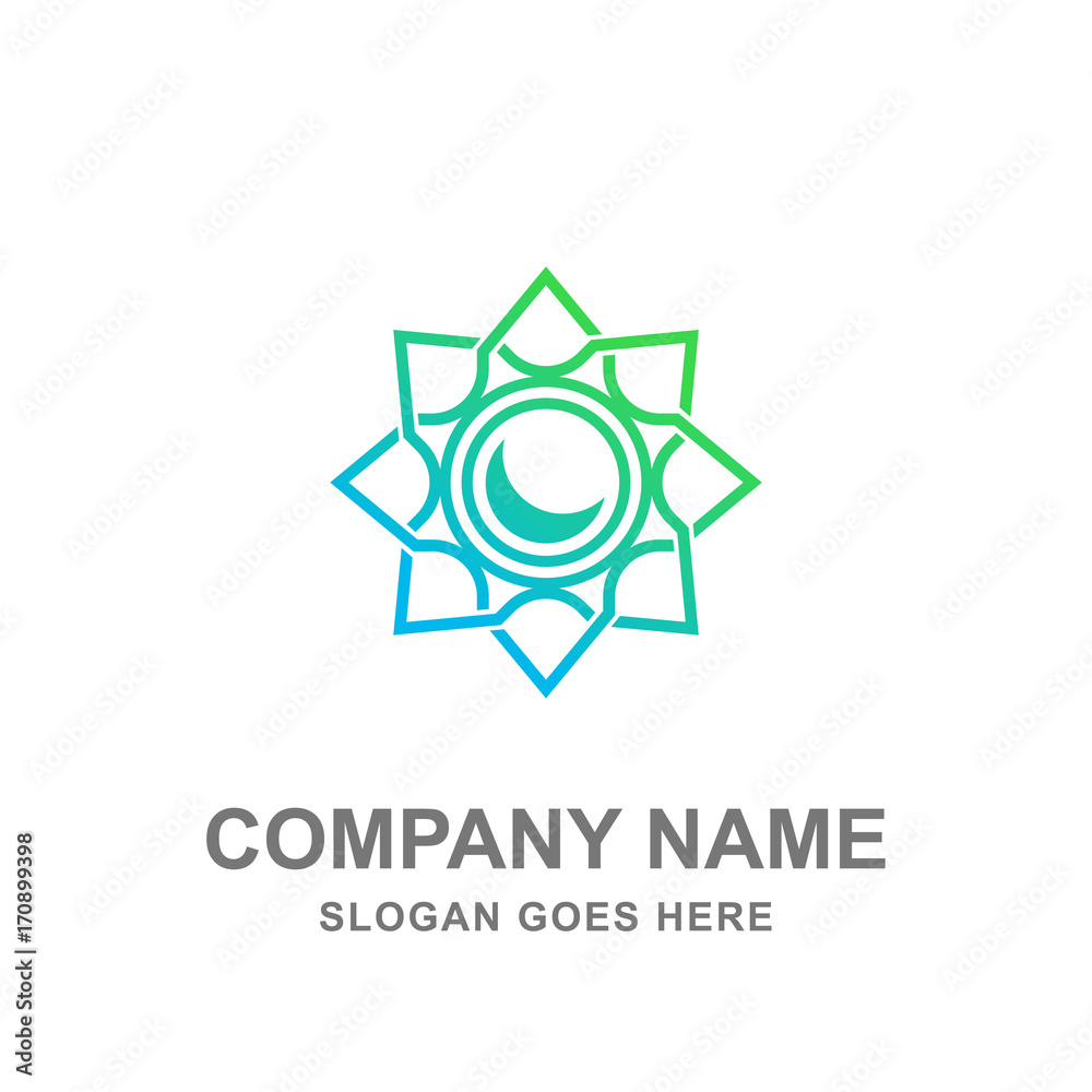 Abstract Geometric Ornament Flower Logo Vector Abstract Geometric Ornament Flower Logo Vector