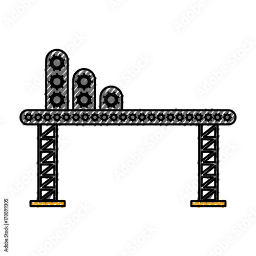 scaffolding supplies for construction machinery vector illustration