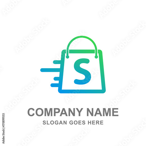 Online Shopping Logo Vector Design