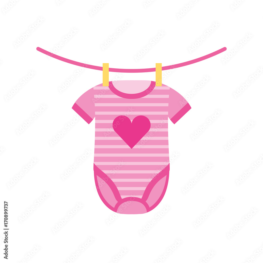 baby shower clothes hanging line celebration vector illustration baby shower clothes hanging line celebration vector illustration