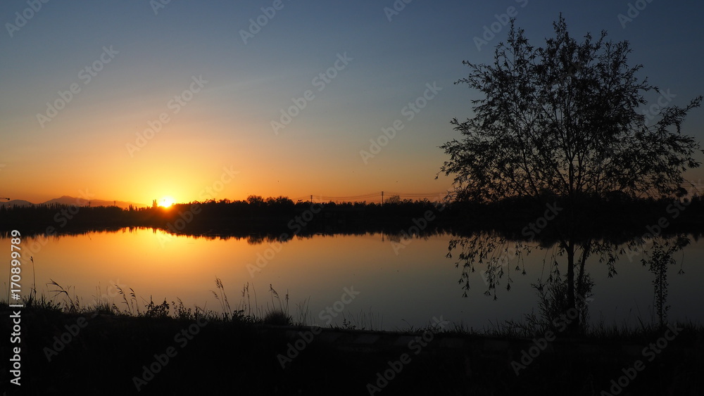 Zhangye Lake Sunset Zhangye Lake Sunset