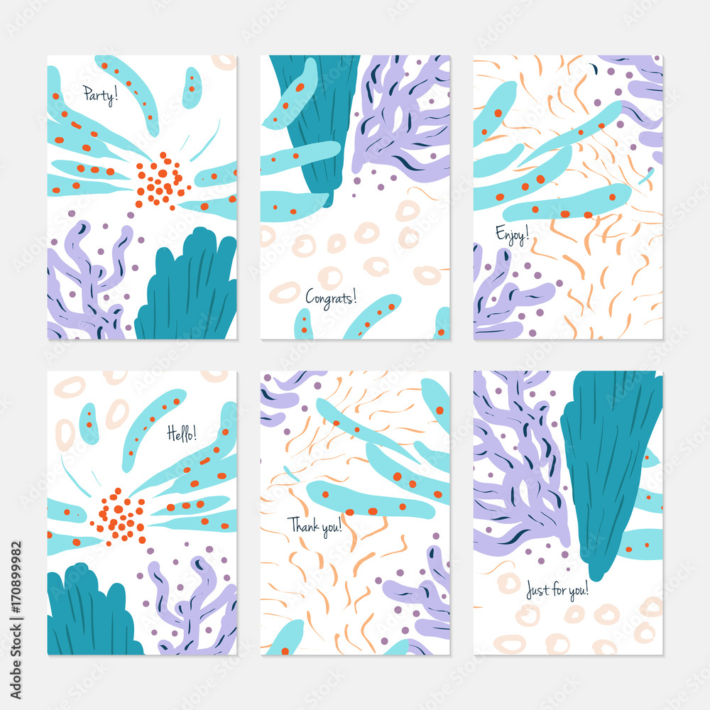Obraz premium Abstract underwater seaweed dotted