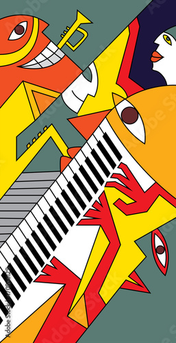 Abstract Jazz Art, Unique Jazz Vector Artwork (Vector Art)
