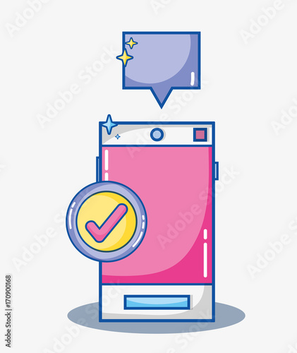 social mobile app digital connected vector illustration