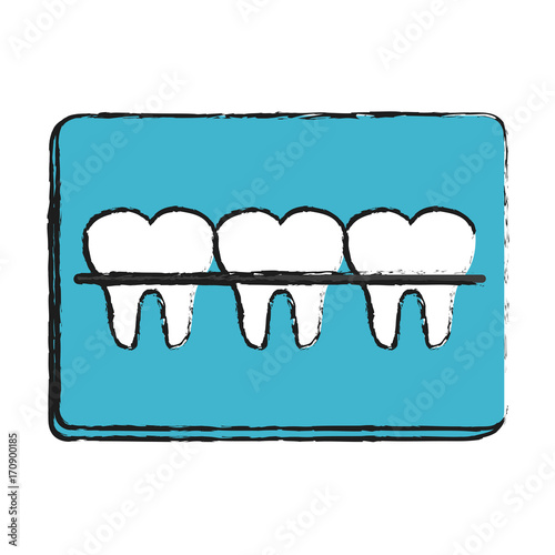 Odontology dental braces icon vector illustration graphic design