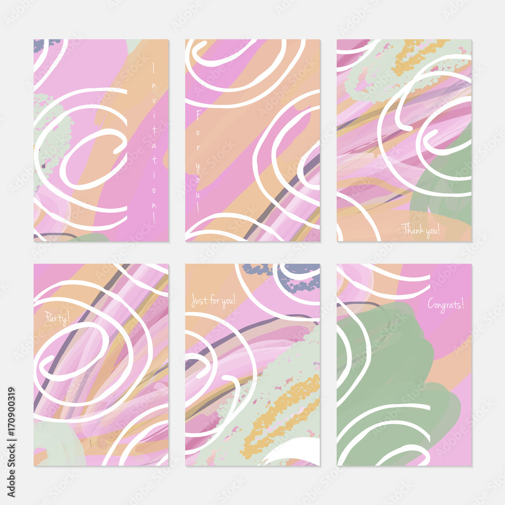 Obraz premium Doodled circles on marker brush