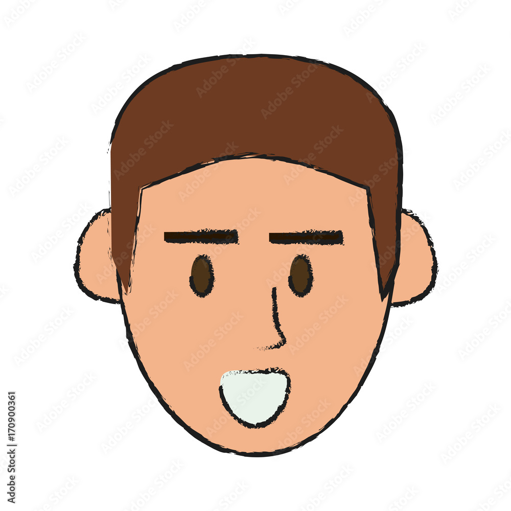 Guy face cartoon icon vector illustration graphic design Guy face cartoon icon vector illustration graphic design