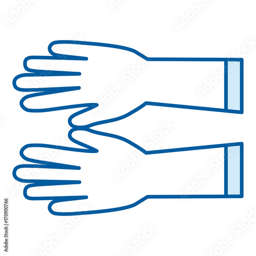 surgical golves rubber icon vector illustration design