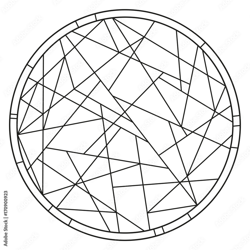 Zendala. Zentangle. Hand drawn circle mandala on isolation background