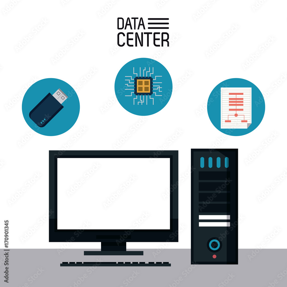 Data center storage icon vector illustration graphic design