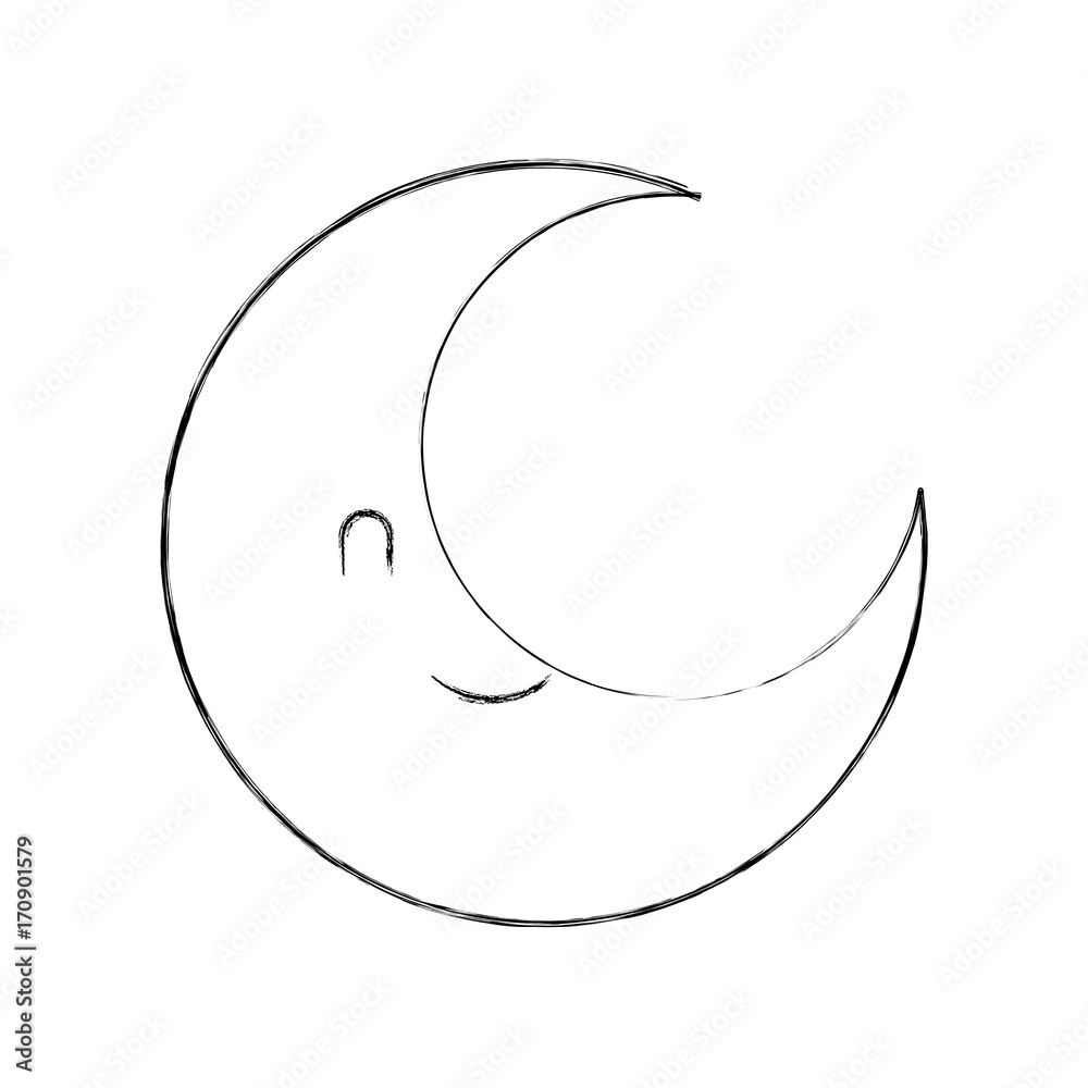 cute cartoon moon baby shower decoration vector illustration cute cartoon moon baby shower decoration vector illustration