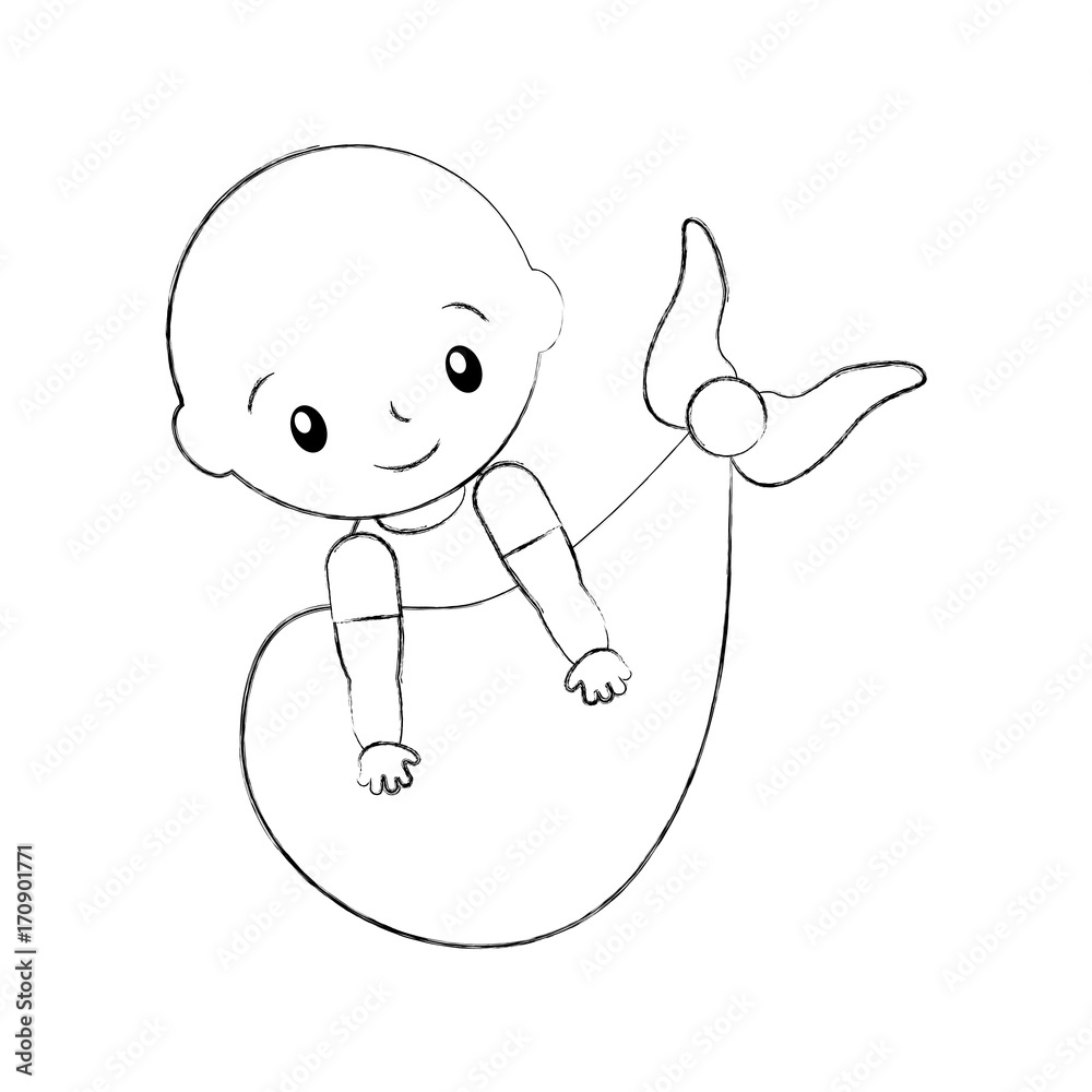 baby shower boy childhood on blanket arrival vector illustration baby shower boy childhood on blanket arrival vector illustration