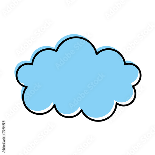 cartoon cute cloud baby shower image vector illustration