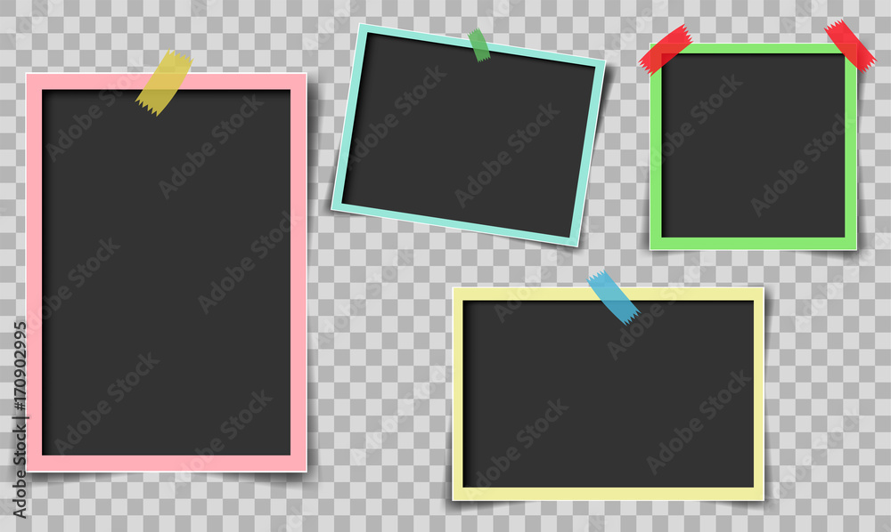 paper retro photo frame vector design paper retro photo frame vector design