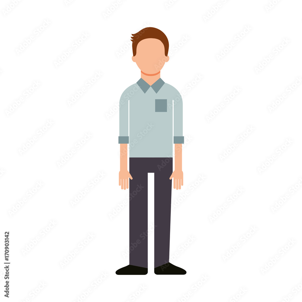 male avatar cartoon standing character man vector illustration male avatar cartoon standing character man vector illustration